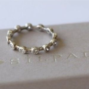 Silpada Sterling and Cubic Zirconia Roundabout Stack Ring R2063